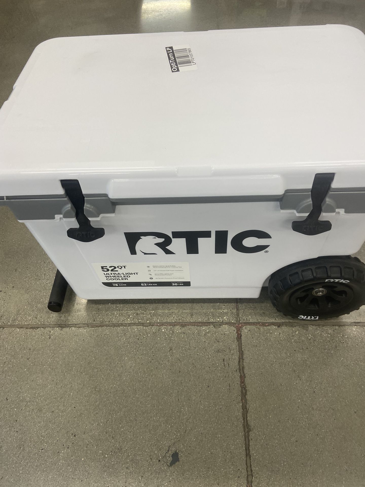 RTIC Outdoors 52qt Ultra-Light Wheeled Hard Sided Cooler - White/Gray