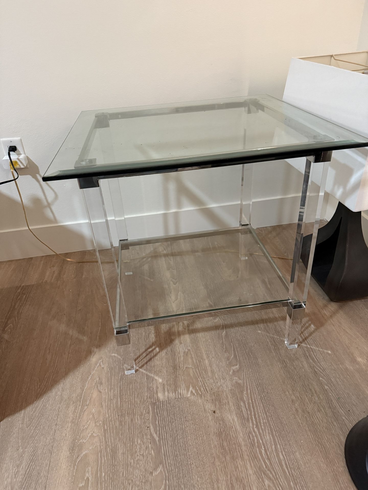 Modern Glass Coffee Table & Side Table Set – $250