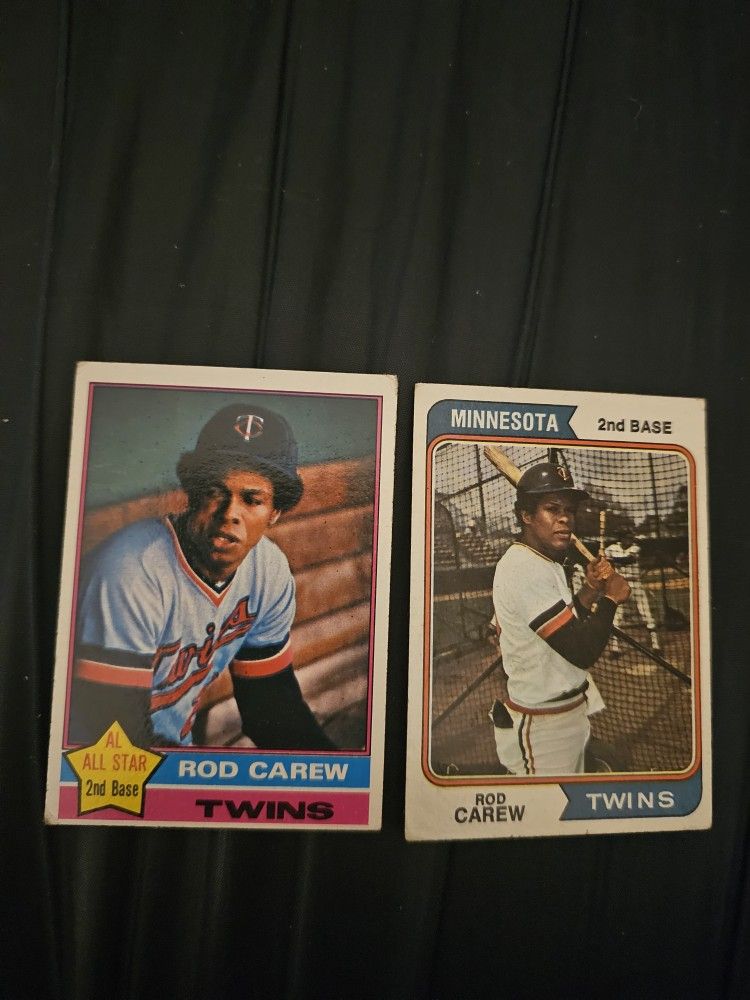 1974 And 76 Cards Rod Carew