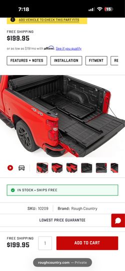 Slide out truck bed cargo tray - rough country