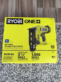 Ryobi 18V ONE+ 16GA Straight Finish Nailer
