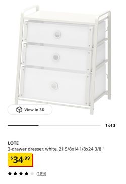 IKEA 3-drawer dresser