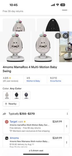 4moms MamaRoo 4 Multi-Motion Baby Swing