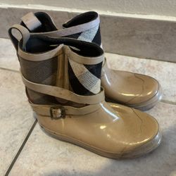 Burberry Logo Vintage High-top flats Sneakers nova check shoes rubber rain boots