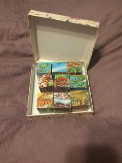 Multi story block puzzle wooden