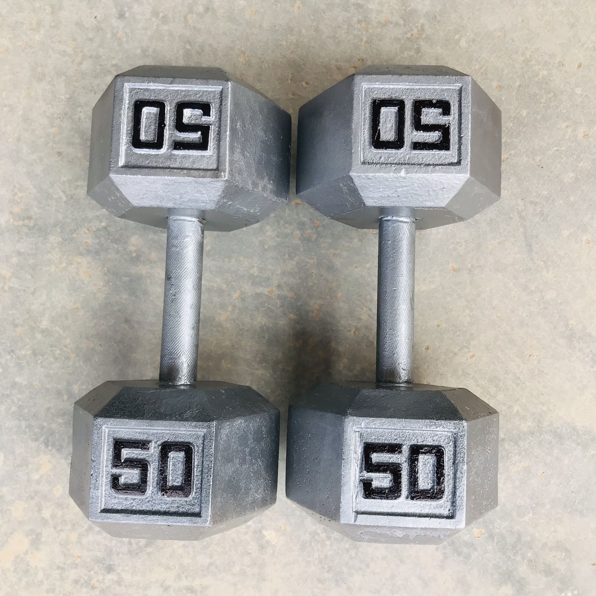50 Lb Dumbbells Set