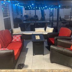 Sofa Set With Fireplace