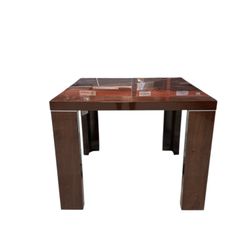Alf Italy walnut high gloss end table