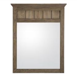 Home Decorators Collection Stanhope 24 in. W x 31 in. H Rectangular Wood Framed Wall Bathroom Vanity Mirror in Reclaimed Oak