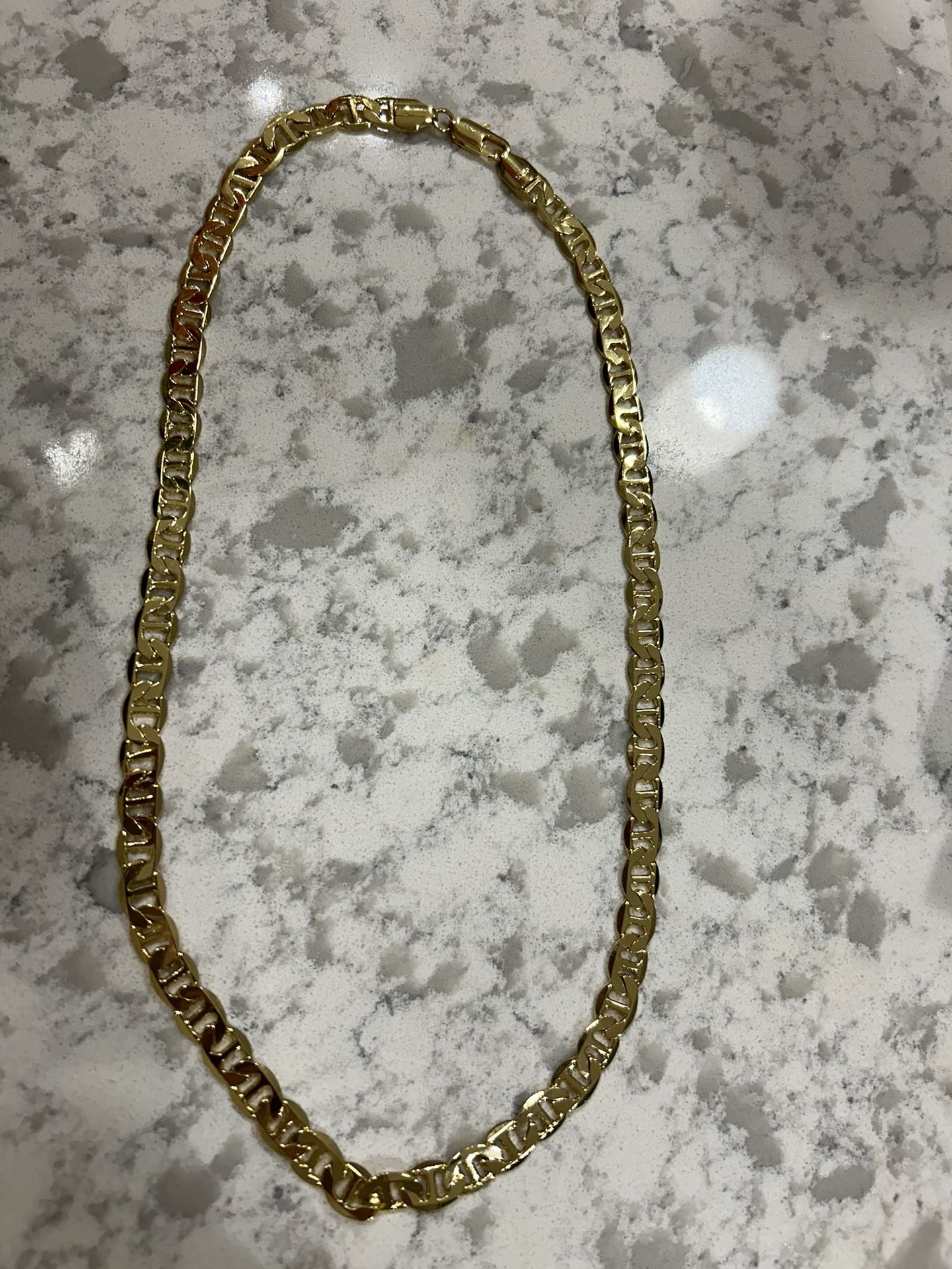 Gucci Link 24 Inch Gold Chain With Matching Bracelet 