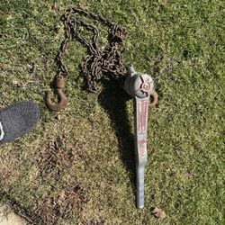 Hoist 3/4 ton chain and hook made in New York