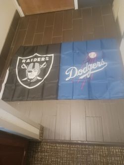 Raiders N Dodgers Flags 