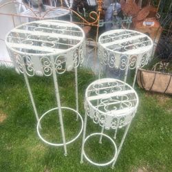 Set Of 3  Nesting Plant Stands Or Tables