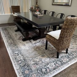 Wood Dining Table And Bench Only