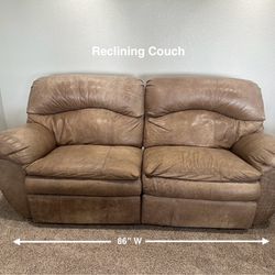 Reclining Couch, Loveseat & Chair (Set)
