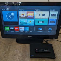 32" Philips TV & Samsung Blue Ray Player