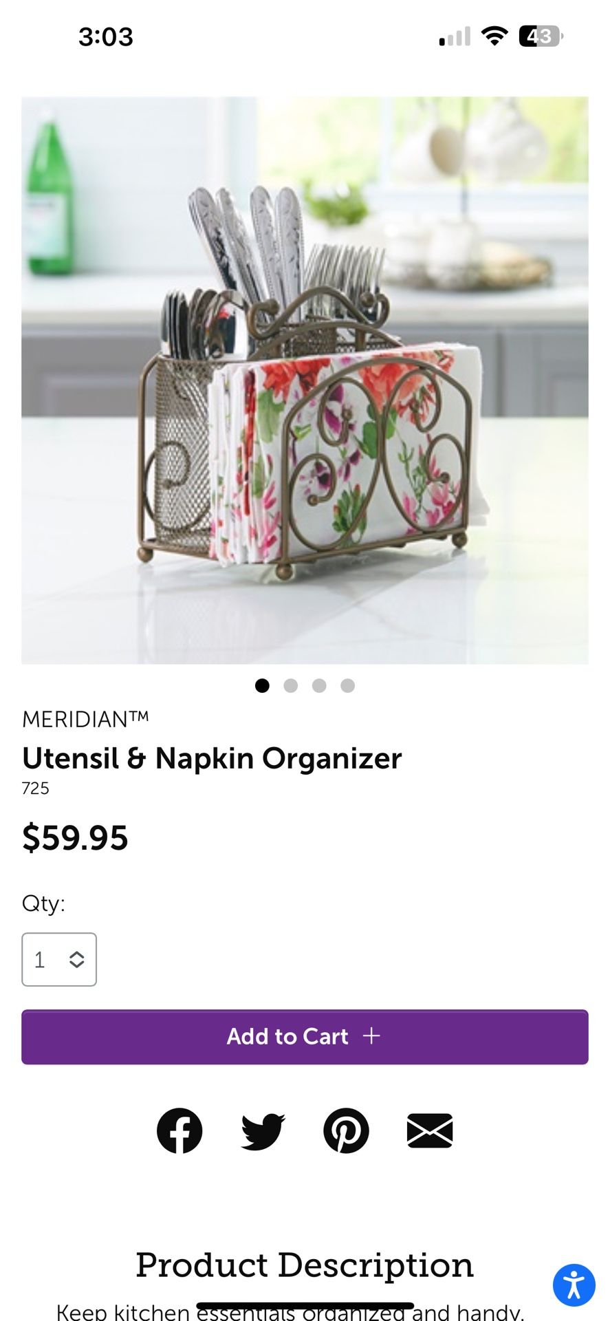 Princess House Organizer 