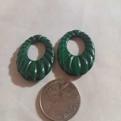 Malachite Cabochons Ready For Fine Settingnearings Dangle 