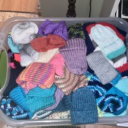 Handmade Crochet 18-Piece Doll Sized Headbands, Earwarmers, Scarves, Hats Bundle