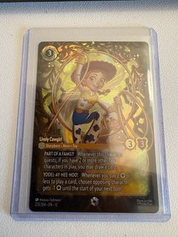 Disney Lorcana Jessie Enchanted from Wilds Unknown TCG card Toy Story