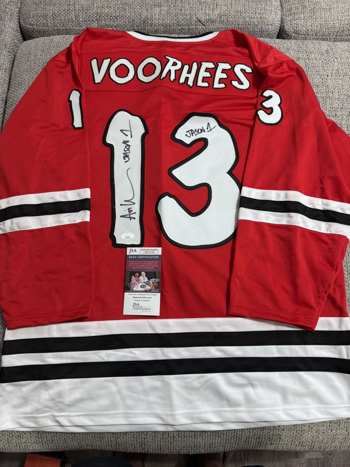Ari Lehman Signed Autograph Custom Friday The 13th Hockey Jersey - JSA Coa