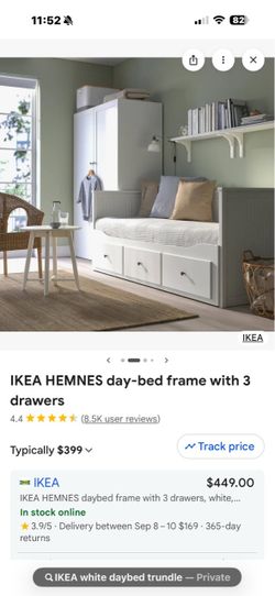 IKEA HEMNES Day-Bed Frame with 3 Drawers