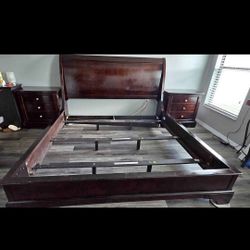 King Size Bed Frame With Nightstands 