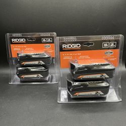 4 Rigid 18V 2ah Batteries *4152