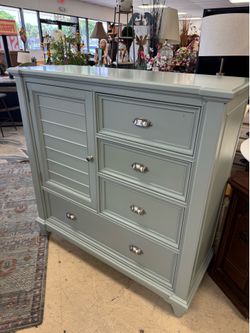 Hilton Head Mint Bureau Dresser - Excellent Condition- 48” x 19” x 48”