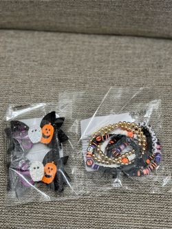 Halloween Bracelet and Hair Clip Sets