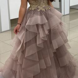 A-Line Princess V Neck Dress