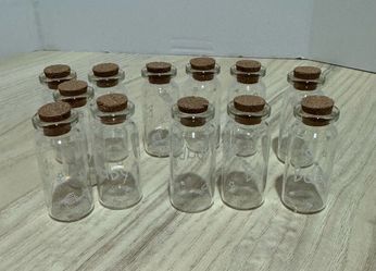 12 Pcs Baby Glass Bottle With Cork Keepsake