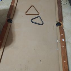Pool Table Used With Ping Pong Attachment  