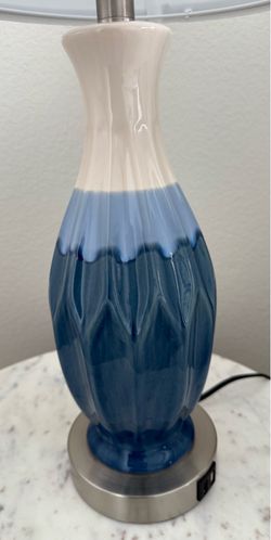 Set of Blue Ceramic Lamps