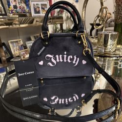 UK Juicy Couture Velvet Bowling Bag