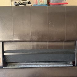Brown Upholstered Bed Frame