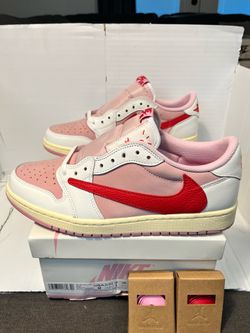 Nike Jordan 1 Low Travis Scott Tropical Pink Men’s Shoes  Size 9