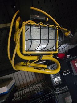 Portable Work Light Yellow Metal Frame