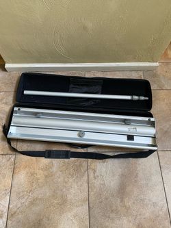 Retractable Portable Roll Up Banner Stand with Carry Case, 32” W X 59” T