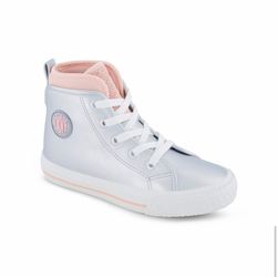 DKNY Little Girls Hannah Brooke metallic high-top sneakers 11