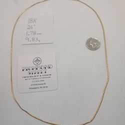 18k Gold 26" S Link Chain