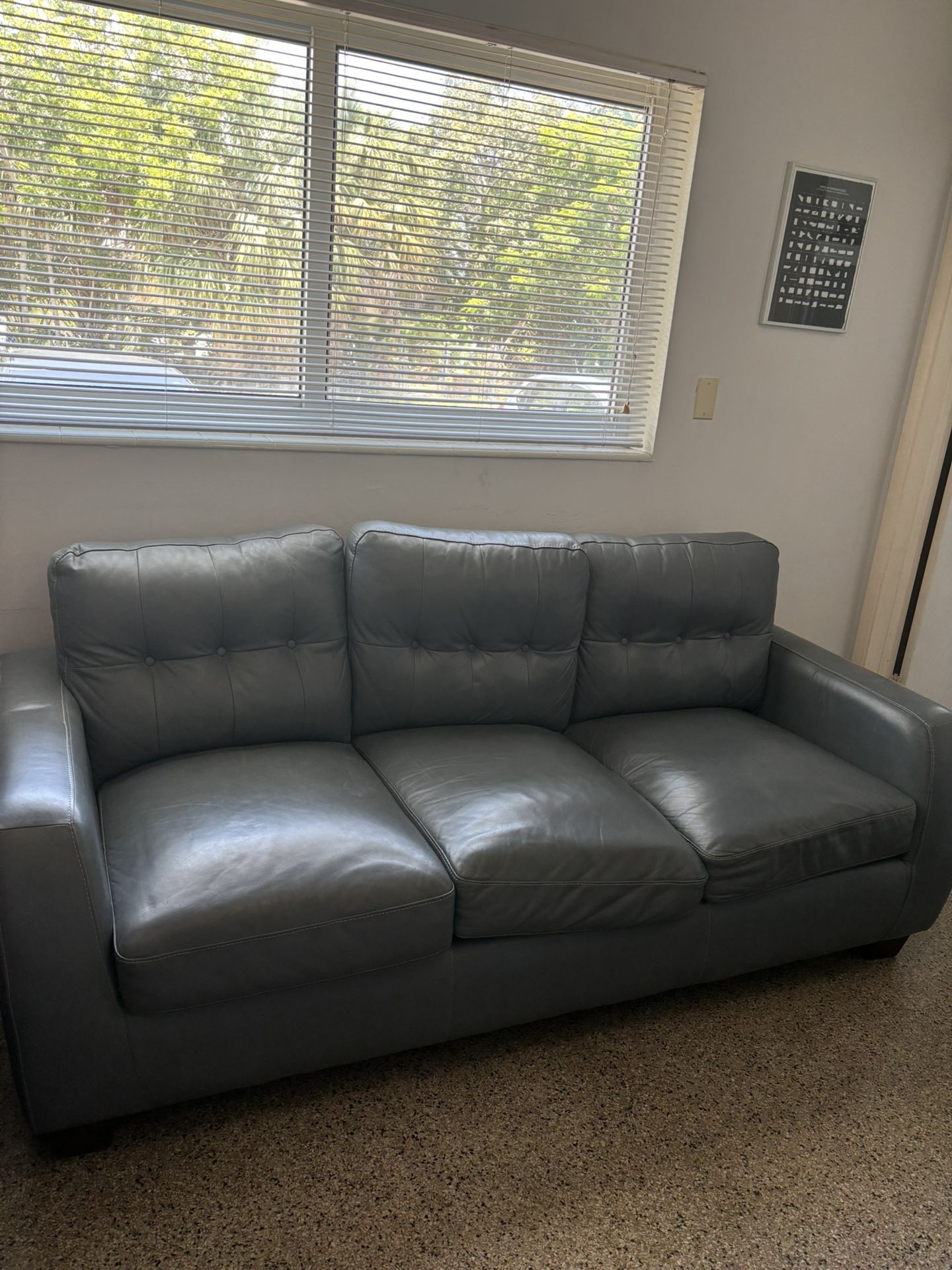 Genuine Leather 3-Seat Sofa & Armchair