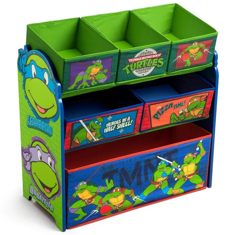 TMNT Teenage Mutant Ninja Turtles Multi Bin Toy Organizer 