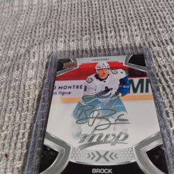 2020/2021 MVP Upper Deck Autograph Brock Boeser