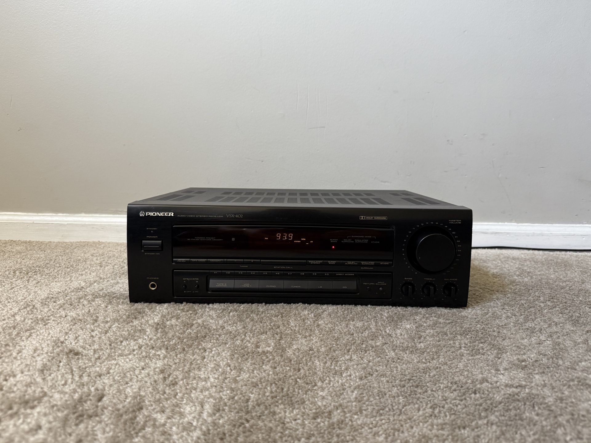 Pioneer VSX-402 Home Stereo Receiver