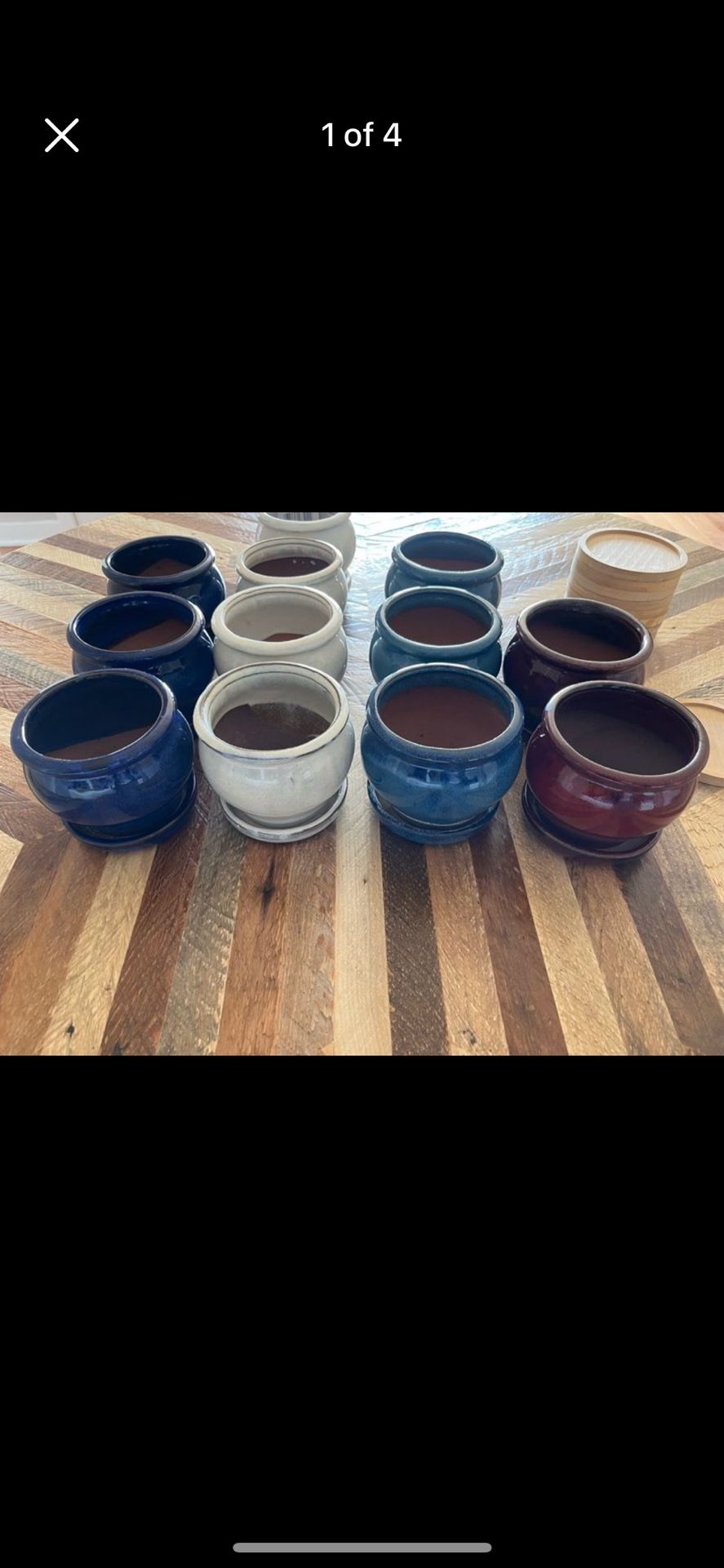 12x 4" Ceramic Planters