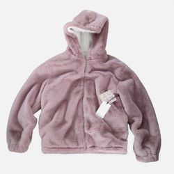 Dusty Pink Fur Jacket It’s New Size Large 