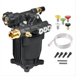 YAMATIC 3/4" Shaft Horizontal Pressure Washer Pump Max 3400 PSI @ 2.6 GPM Replacement Pump
