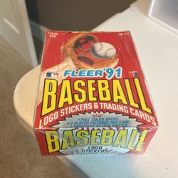 Unopened 1991 Fleer Baseball Box