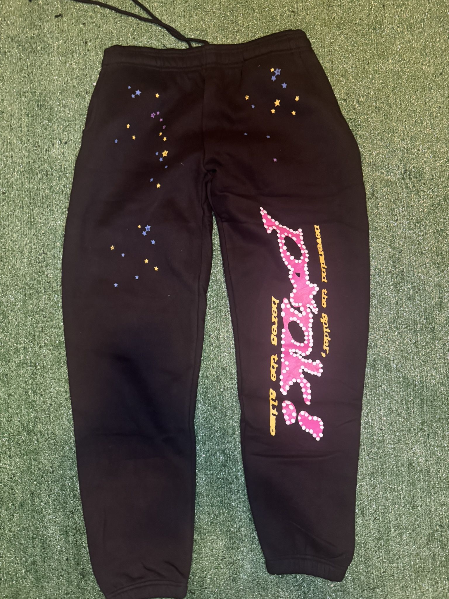 Sp5der P*nk Sweats Size Large